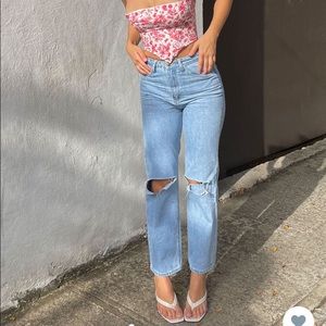 Princess Polly Recycled Cotton Blend Holland Jeans